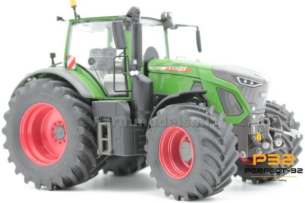 COMBI SET: 2x &Oslash; 51 mm + 2x &Oslash; 68 mm: Fendt 942 Wiking Bandenset ROOD incl. 2x afdekplaat achteras 1:32  PERFECT-32 P28 + P29