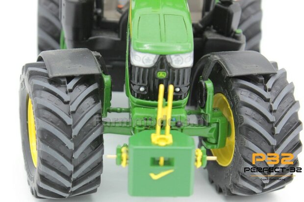 COMBI SET: 2x &Oslash; 51 mm + 2x &Oslash; 68 mm: JD 6250 Wiking Bandenset GEEL incl. 2x eindvertraging vooras 1:32  PERFECT-32  P28 + P29