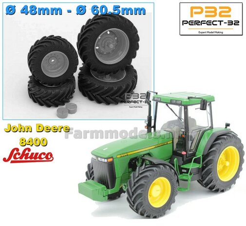 COMBI SET: 2x &Oslash; 48 mm + 2x &Oslash; 60.5 mm: JD 8400 SCHUCO set RESIN BLANK incl. 2x eindvertraging 1:32  PERFECT-32 P24 + P25