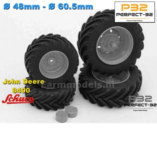 COMBI SET: 2x &Oslash; 48 mm + 2x &Oslash; 60.5 mm: JD 8400 SCHUCO set RESIN BLANK incl. 2x eindvertraging 1:32  PERFECT-32 P24 + P25