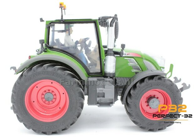 COMBI SET: 2x &Oslash; 48 mm + 2x &Oslash; 60.5 mm: FENDT 724 UH set ROOD gespoten incl. 2x eindvertraging 1:32  PERFECT-32 P24 + P25