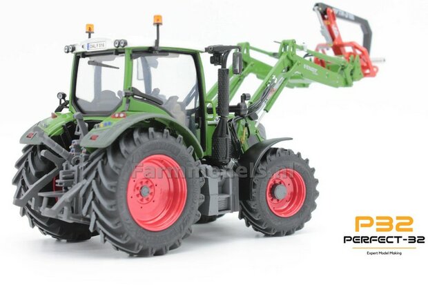 COMBI SET: 2x &Oslash; 43.5 mm + 2x &Oslash; 55 mm: FENDT 516  UH set ROOD gespoten incl. 2x eindvertraging 1:32  PERFECT-32 P24 + P25