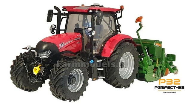 COMBI SET: 2x &Oslash; 43.5 mm + 2x &Oslash; 55 mm: CASE MAXXUM 650 UH set ROOD gespoten incl. 2x eindvertraging 1:32  PERFECT-32 P24 + P25