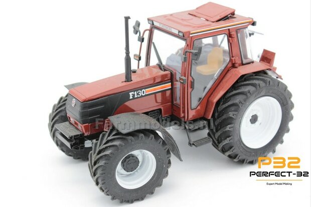 COMBI SET: 2x &Oslash; 43.5 mm + 2x &Oslash; 55 mm: FIAT AGRI F130 ROS set WIT gespoten incl. 2x afdekplaatjes 1:32  PERFECT-32 P24 + P25