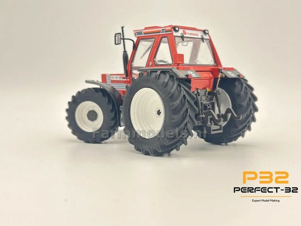 COMBI SET: 2x &Oslash; 43.5 mm + 2x &Oslash; 55 mm: FIAT 110-90 ROS set WIT gespoten incl. 2x afdekplaatjes 1:32  PERFECT-32 P24 + P25