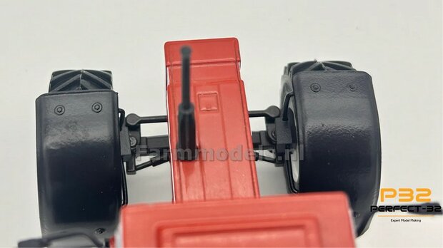 COMBI SET: 2x &Oslash; 43.5 mm + 2x &Oslash; 55 mm: FIAT 110-90 ROS set WIT gespoten incl. 2x afdekplaatjes 1:32  PERFECT-32 P24 + P25