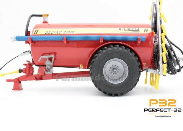 2x &Oslash; 57.5 x 25.1 mm: 800/65 R32 Banden en losse As stompen RESIN ALU-GRIJS Gespoten geleverd  1:32   PERFECT-32 P30