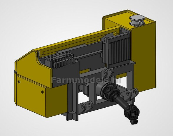 OPTIE KIT t.b.v. HERDER GRENADIER 513LS Maaiarm:  div. Aluminium leidingen, Nikkel voor montage en div. hydrauliek draad 1:32 