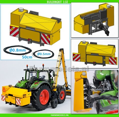 BOUWKIT: HERDER GRENADIER HYDRAULIEK-UNIT Resin, BLANK geleverd incl Pr&eacute;-Cut Decal Stickers 1:32  