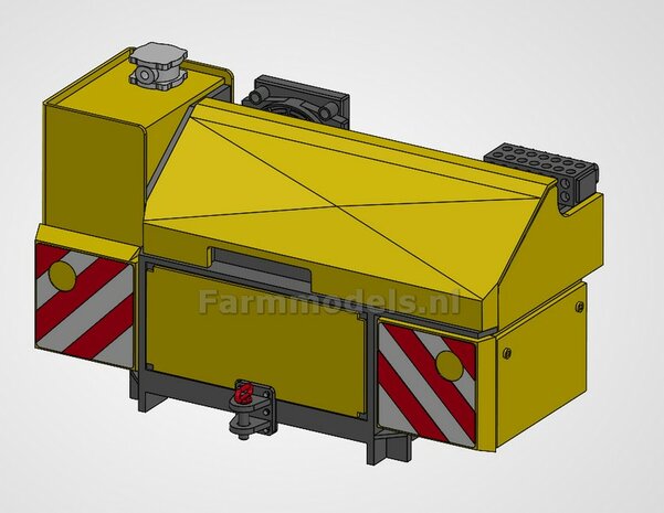 BOUWKIT: HERDER ECOMAAIER KMU Resin, BLANK geleverd incl Pr&eacute;-Cut Decal Stickers, snelwissel en ketting 1:32  