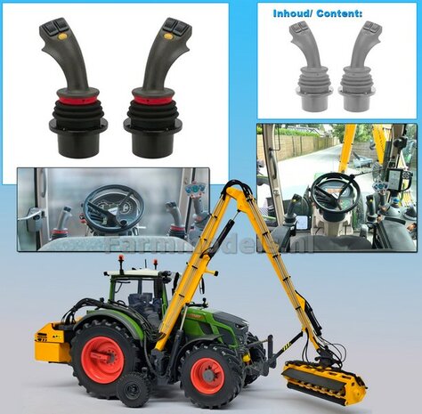 2x HERDER JOYSTICKS t.b.v. montage in cabine Materiaal: RESIN, BLANK geleverd  1:32  