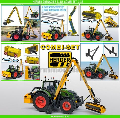 COMBI-DEAL BOUWKIT: Complete HERDER GRENADIER 513LS SET  nrs 630201 + 630203 + 630205 + 630207 + 630211  1:32   NB2B   