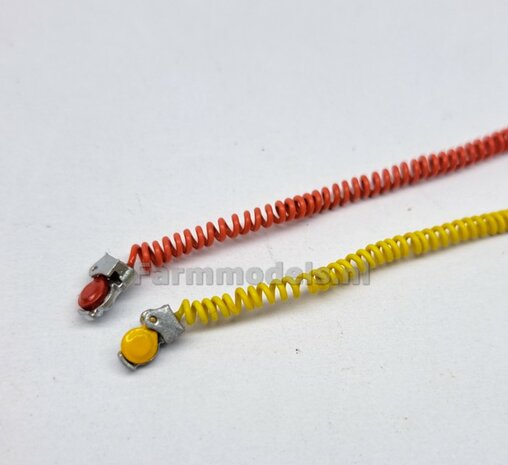 12x WABCO LUCHTKOPPELING met STOFKLEP, echt beweeg- &amp; koppelbaar Materiaal: RESIN BLANK Geleverd, geschikt voor &Oslash; 0.5mm luchtleidingen 1:32