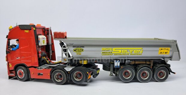 4x WABCO LUCHTKOPPELING + STOFKLEP, echt beweeg- &amp; koppelbaar Mat: Resin, ALUMINIUM + ROOD Geleverd, geschikt voor &Oslash; 0.5mm luchtleidingen 1:32