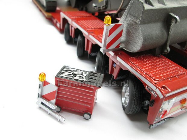 2x LOSSE ZWAAILAMP AFDEKKAP V7 = zonder zwaailamp huis/houder (VERSIE 7) mooi voor o.a. de breedtesteunen van diverse Nooteboom trailers 1:32