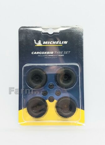 4x Michelin Cargo XBib banden + Zwarte velgen + afdekkapjes , &Oslash; 42.7 mm, 1:32  AT3200107