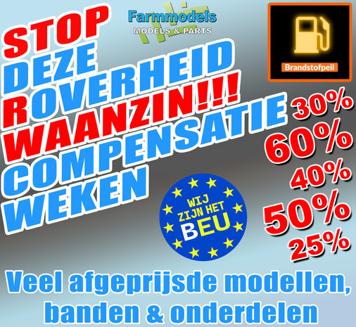 "STOP DEZE R-OVERHEID WAANZIN COMPENSATIE WEKEN" 