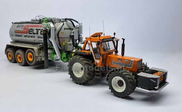 2x Eindkap 10.9 &Oslash;  mm t.b.v. FIAT 1580/160-90  ROS  VOORAS VELG Materiaal: Resin FIAT DONKER BRUIN gespoten geleverd 1:32  Premium Line