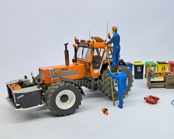 &Oslash; 47,3 mm: FIAT 1580/ 160-90 van ROS: 2x VOORAS Banden met RESIN 8 GAATS-Velgen BLANK geleverd  1:32   Farmmodels Custom Line Series  