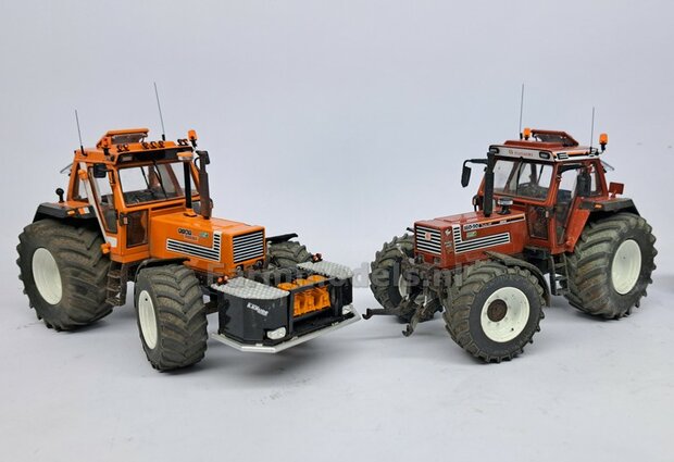 &Oslash; 47,3 mm: FIAT 1580/ 160-90 van ROS: 2x VOORAS Banden met RESIN 8 GAATS-Velgen BLANK geleverd  1:32   Farmmodels Custom Line Series  