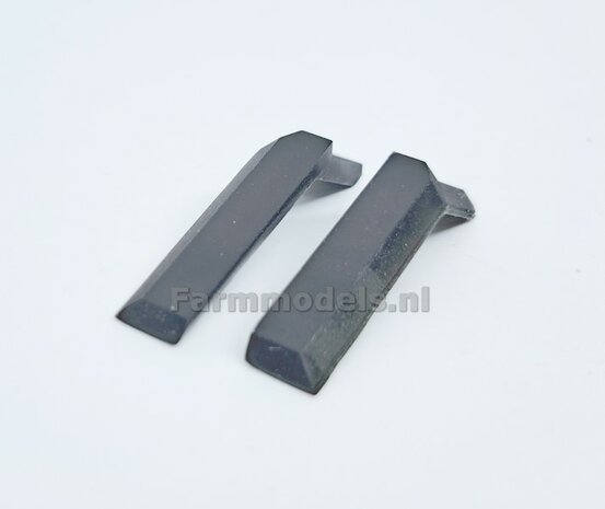 2x ACHTERAS SPATBORDEN 7.7mm breed t.b.v. FIAT 1580/ 160-90 van ROS:    Materiaal RESIN BLANK geleverd  1:32  