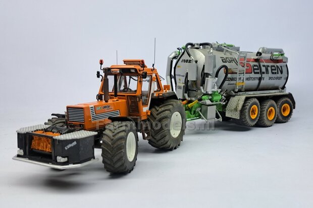 2x ACHTERAS SPATBORDEN 7.7mm breed t.b.v. FIAT 1580/ 160-90 van ROS:    Materiaal Resin ZWART MATT Gespoten geleverd  1:32  