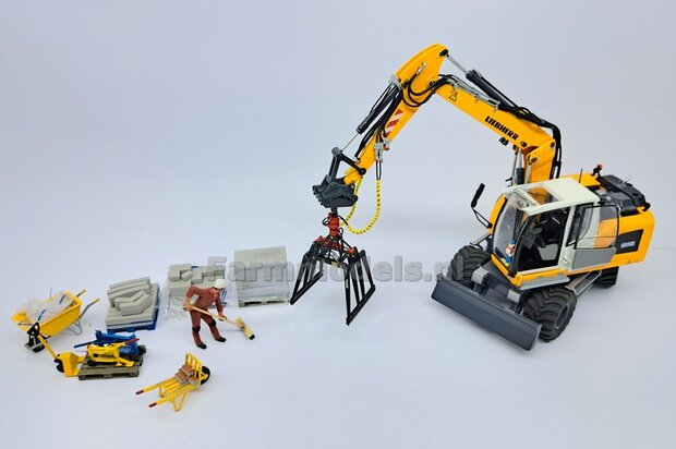 BOUWKIT: JKB SGK STENENKLEM Universeel, beweeg- &amp; uitschuifbaar, ZONDER KOPPELSTUK/ ASROTATOR Mat: Resin ZWART &amp; ROOD gespoten 1:32 