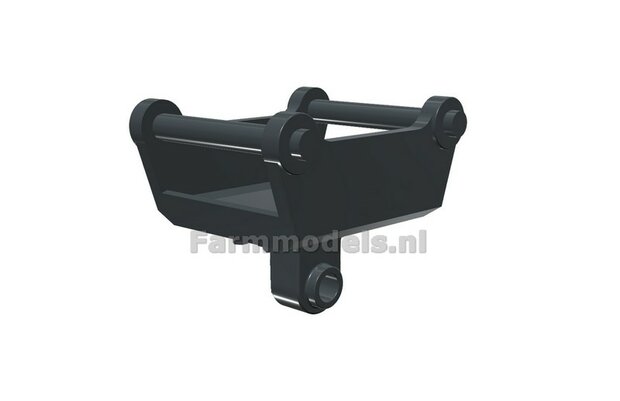 KOPPELSTUK SNELWISSEL aan S6/S60 snelwisselkoppeling geschikt voor Koppellen JKB Stenenklem 3D Geprint Mat: Resin ZWART gespoten geleverd 1:32                      