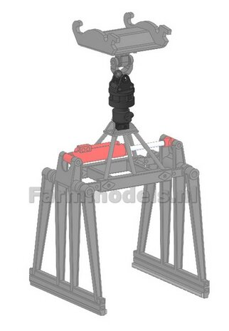 BOUWKIT:  ASROTATOR o.a. voor JKB SGK STENENKLEM Universeel   Materiaal: Resin ZWART gespoten geleverd 1:32 