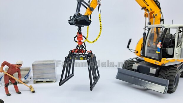 KOPPELSTUK SNELWISSEL aan CW30 snelwisselkoppeling geschikt voor Koppellen JKB Stenenklem 3D Geprint Materiaal RESIN  BLANK Geleverd 1:32                      