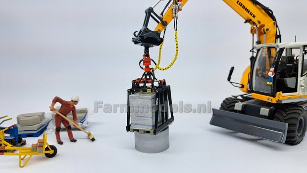 KOPPELSTUK SNELWISSEL aan CW30 snelwisselkoppeling geschikt voor Koppellen JKB Stenenklem 3D Geprint Materiaal RESIN  BLANK Geleverd 1:32                      