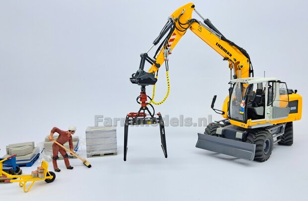 KOPPELSTUK SNELWISSEL aan CW30 snelwisselkoppeling geschikt voor Koppellen JKB Stenenklem 3D Geprint Mat: Resin ZWART gespoten geleverd 1:32                      