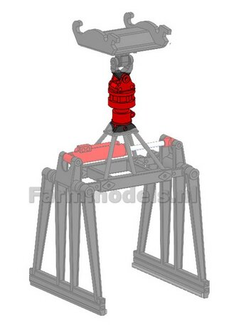 BOUWKIT:  ASROTATOR o.a. voor JKB SGK STENENKLEM Universeel te gebruiken   Materiaal: Resin ROOD gespoten geleverd 1:32 