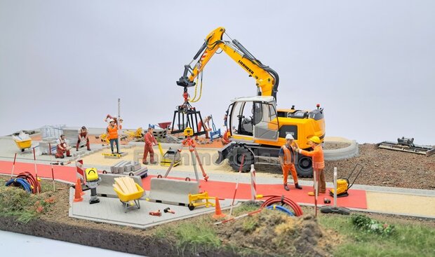 BOUWKIT: JKB SGK STENENKLEM Universeel, beweeg- &amp; uitschuifbaar, ZONDER KOPPELSTUK/ ASROTATOR Materiaal: Resin ZWART &amp; ROOD gespoten 1:32 