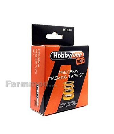 Afplak tape set GEEL 2 -3 &amp; 6mm breed Hobbytime Tools HT1601