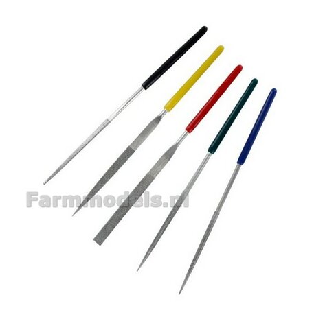Diamand vijlen set 5 stuks 5x100mm Hobbytime Tools HT1103