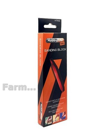 Schuurblok incl grove en fijne schuurbanden Hobbytime Tools HT1102
