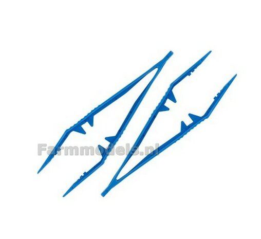 2x Kunstof pincet Hobbytime Tools HT1704