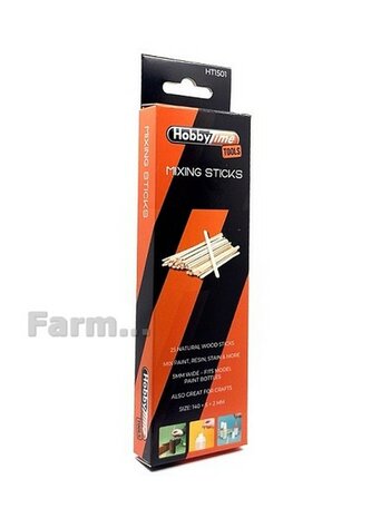 Set van 25 stevige houten mengstokjes Hobbytime Tools HT1501
