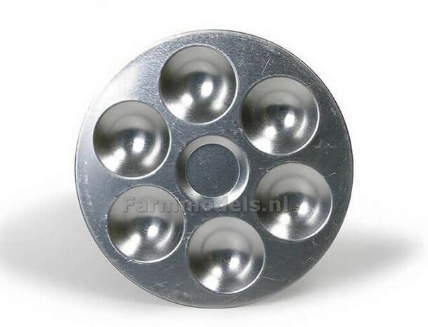 AMMO MIG Aluminium pallet met 6 gaten A.MIG8008
