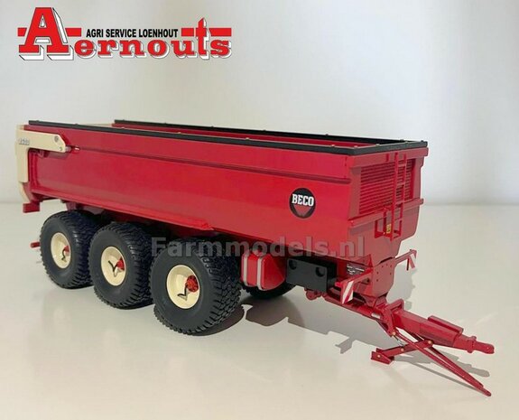 Handmatig gebouwd: BECO 2600 Tridemasser landbouwkipper 1:32 