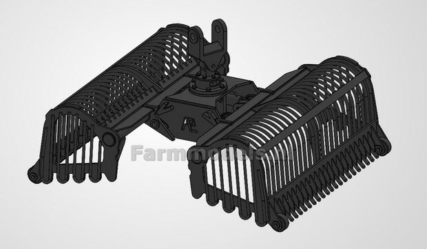BOUWKIT: PLADDET BIETENGRIJPER, beweeg- &amp; draaifbaar, geleverd ZONDER KOPPELSTUK   Materiaal: RESIN BLANK geleverd 1:32 