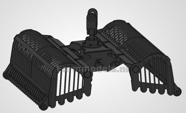 BOUWKIT: PLADDET BIETENGRIJPER, beweeg- &amp; draaifbaar, geleverd ZONDER KOPPELSTUK   Materiaal: RESIN BLANK geleverd 1:32 