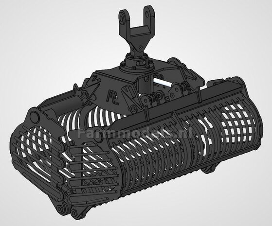BOUWKIT: PLADDET BIETENGRIJPER, beweeg- &amp; draaifbaar, geleverd ZONDER KOPPELSTUK   Materiaal: RESIN BLANK geleverd 1:32 