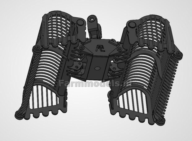BOUWKIT: PLADDET BIETENGRIJPER, beweeg- &amp; draaifbaar, geleverd ZONDER KOPPELSTUK   Materiaal: RESIN BLANK geleverd 1:32 