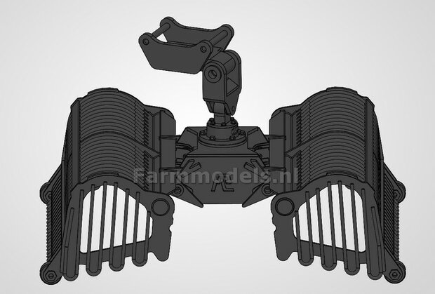 KOPPELSTUK SNELWISSEL aan S6/S60 snelwisselkoppeling geschikt voor Koppellen PLADDET bietengrijper 3D Geprint Materiaal RESIN  BLANK Geleverd 1:32                      