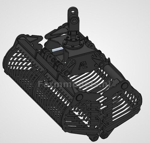 BOUWKIT: PLADDET BIETENGRIJPER, beweeg- &amp; draaifbaar, geleverd ZONDER KOPPELSTUK   Mat: RESIN BLANK geleverd 1:32 