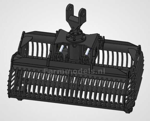 BOUWKIT: PLADDET BIETENGRIJPER, beweeg- &amp; draaifbaar, geleverd ZONDER KOPPELSTUK   Mat: RESIN BLANK geleverd 1:32 
