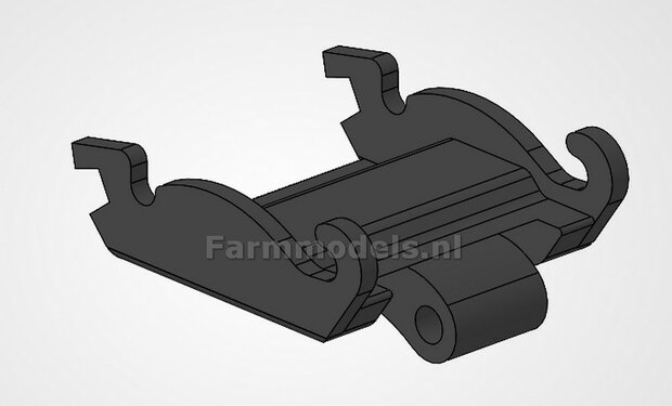 KOPPELSTUK SNELWISSEL aan CW30 snelwisselkoppeling geschikt voor Koppellen PLADDET bietengrijper 3D Geprint Materiaal RESIN  BLANK Geleverd 1:32                      