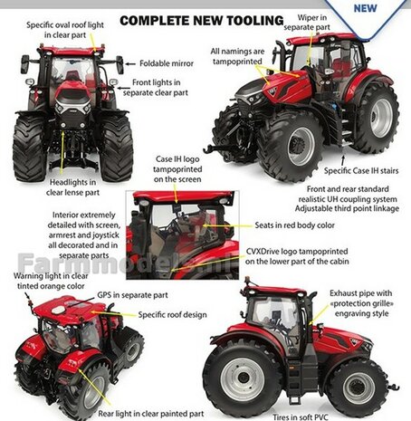 Case Puma 185 CVXDrive-2026 incl. FREEGIFT VOORRUIT STICKERSET1:32 UNIVERSAL HOBBIES  6811   